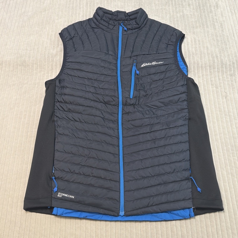 Eddie Bauer First Ascent Men's 800 Fill Down Puffer Vest Full Zip size Medium